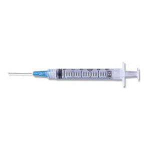 3 mL BD Luer-Lok Syringe with 25G 5/8" Attached Needle | SurgiMac Dental Supply