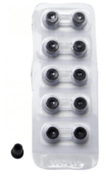 BD Black Syringe Tip Cap, Sterile, 10-Pack, Self-Venting Design, Preserves Sterility 308341