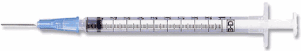 BD Tuberculin / PrecisionGlide 1 mL BD Tuberculin Syringe with 25 G x 5/8" BD