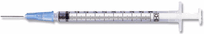 BD Tuberculin Syringe 1 mL with 25 G x 5/8" PrecisionGlide Needle - Sterile & Disposable, Box of 100