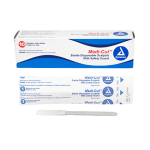 SurgiMac #15 Medicut Scalpels , Disposable , Sterile, Stainless Steel, 10/Pk | SurgiMac Dental Supply
