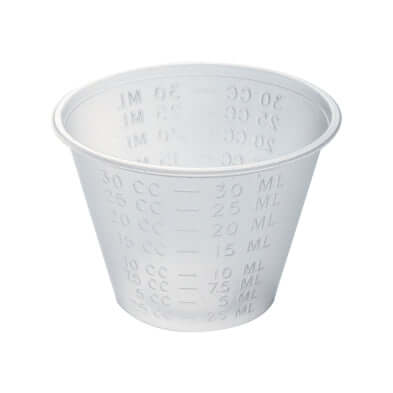 Medicine Cup Economy 1 oz. Clear Plastic Disposable 4258