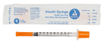 SurgiMac Dynarex Insulin Syringe N/S Individual Wrapped 1cc 31G 5 Count (31G, 5/16"), Disposable, Sterile, 100/Pk | SurgiMac Dental Supply