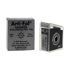 Arti-Fol Metallic Black One-Sided Shimstock-Film, 12 microns, 22 mm x 20 m Roll
