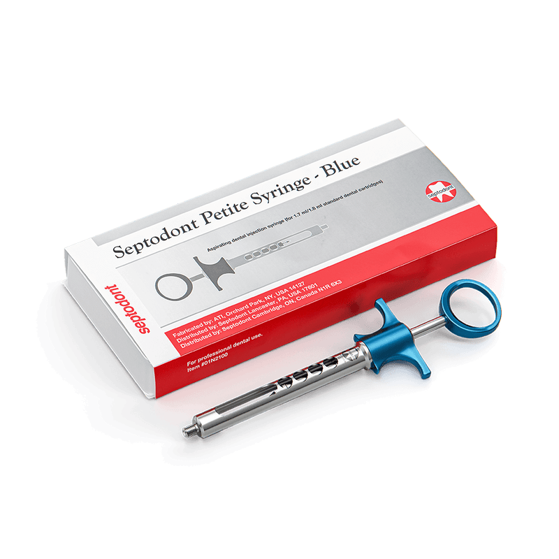 Petite Aspirating Syringe Blue | SurgiMac Dental Supply