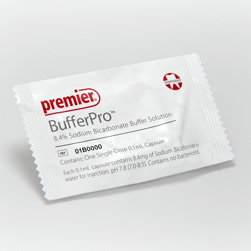 BufferPro 8.4% Sodium Bicarbonate Buffer Solution, 25 capsules/Box | SurgiMac Dental Supply
