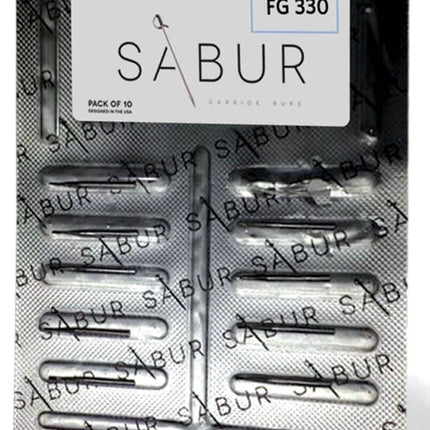 3D Dental | Sabur Carbide Burs FG 10/Pk | SB-FG1557-10