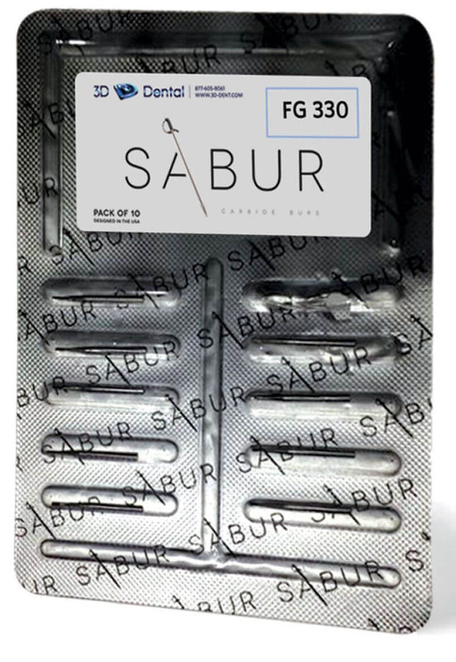 Sabur Carbide Burs FG 10/Pk