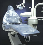 Safe-Dent 28" x 24" Half Chair Sleeves, Clear Plastic, 225/Roll | SurgiMac Dental Supply