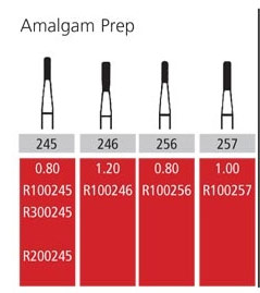 Alpen FG #245 SS (short shank) Amalgam Preparation Carbide Bur, Package of 10 | SurgiMac Dental Supply
