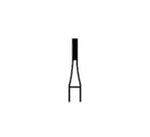 Alpen FG #557 SL (Surgical Length) Straight Crosscut Fissure Carbide Bur, Pack | SurgiMac Dental Supply