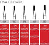 Alpen FG #558 SS (short shank) Straight Fissure Crosscut Carbide Bur, Package