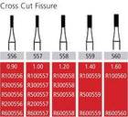 Alpen FG #560 straight fissure crosscut Carbide Bur, Package of 10 | SurgiMac Dental Supply