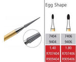 Alpen FG #7404 - 12 Flute Egg Shaped Trimming and Finishing Bur, pack of 5 burs | SurgiMac Dental Supply