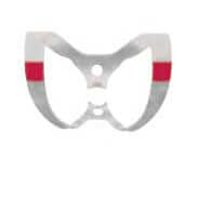 Hygenic Fiesta Color Coded Clamps. #W9 (red) wingless metal dam clamp. Anterior | SurgiMac Dental Supply