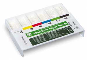 Hygenic #15 (ISO Sized) Absorbent Paper Points, White. Box of 200 | SurgiMac Dental Supply