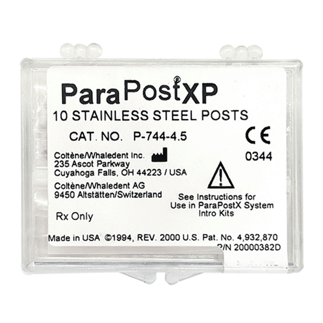 ParaPost XP P744-6 black .060" (1.5mm) stainless steel post, 10 post refill | SurgiMac Dental Supply