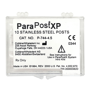 ParaPost XP P744-6 black .060" (1.5mm) stainless steel post, 10 post refill | SurgiMac Dental Supply