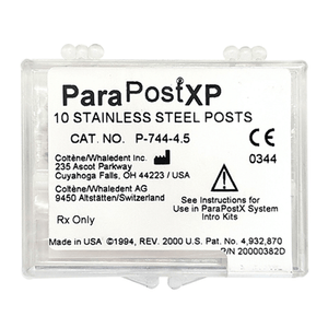 ParaPost XP P744-4.5B blue .045" (1.14mm) stainless steel post, 25 post refill | SurgiMac Dental Supply