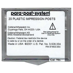 ParaPost P43-6 black .060" (1.5mm) plastic impression post, 20 post refill | SurgiMac Dental Supply