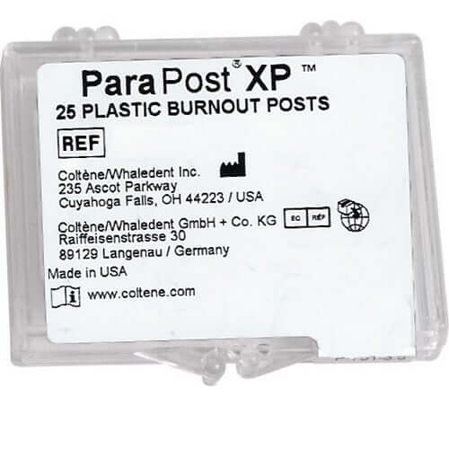 ParaPost XP P751-4 Yellow .040" (1.0mm) Size 4 plastic burnout post, 25 post | SurgiMac Dental Supply