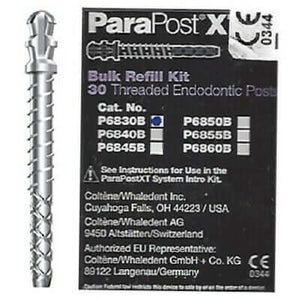 ParaPost XT Size 3, P683-0B Brown .036" (.9mm) Titanium Alloy Post Threaded, 30 | SurgiMac Dental Supply