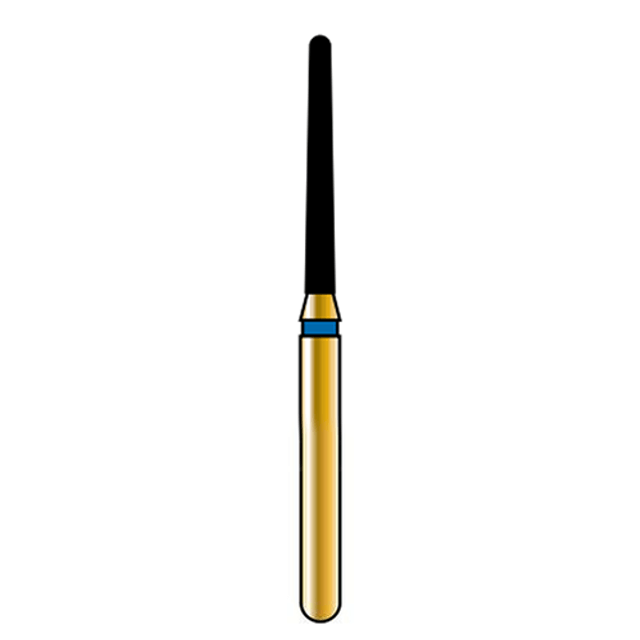 Alpen FG #850.012 Fine Grit, Round End Taper Diamond Bur. Package of 5 Burs | SurgiMac Dental Supply