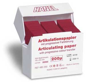 Hanel Articulating Paper, .008" (200 microns) Blue Articulating Paper Strips | SurgiMac Dental Supply