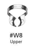 Hygenic #W8 Wingless General Purpose, Upper Molar Metal Rubber Dam Clamp | SurgiMac Dental Supply
