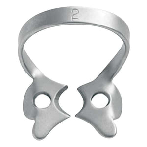 Hygenic #2 Winged Premolars and Upper Incisors Metal Rubber Dam Clamp, Single | SurgiMac Dental Supply