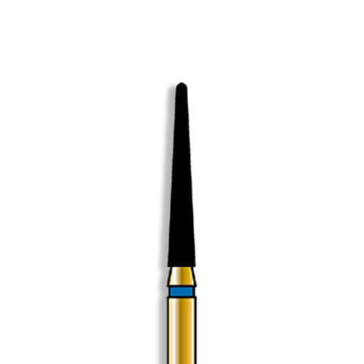 Alpen FG #856L-10.014 Coarse Grit, Long Round End Taper Diamond Bur. Package | SurgiMac Dental Supply