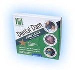 Hygenic 5" x 5" medium gauge unscented green rubber dental dam, package of 364 | SurgiMac Dental Supply