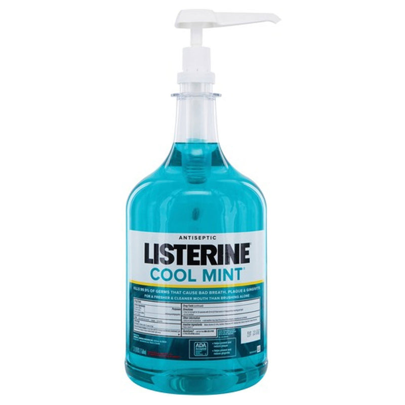 Cool Mint Listerine Mouthwash - 1 Gallon Bottles and Pump 42750-1