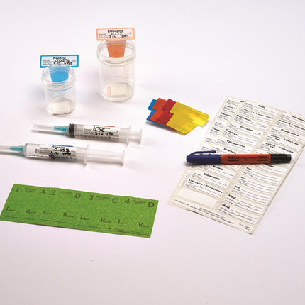 Ansell Sandel Medical Labeling System - Flags, Petite Permanent Ink Marker, Sheets of 16 Preprinted Labels Designed for the O.R.