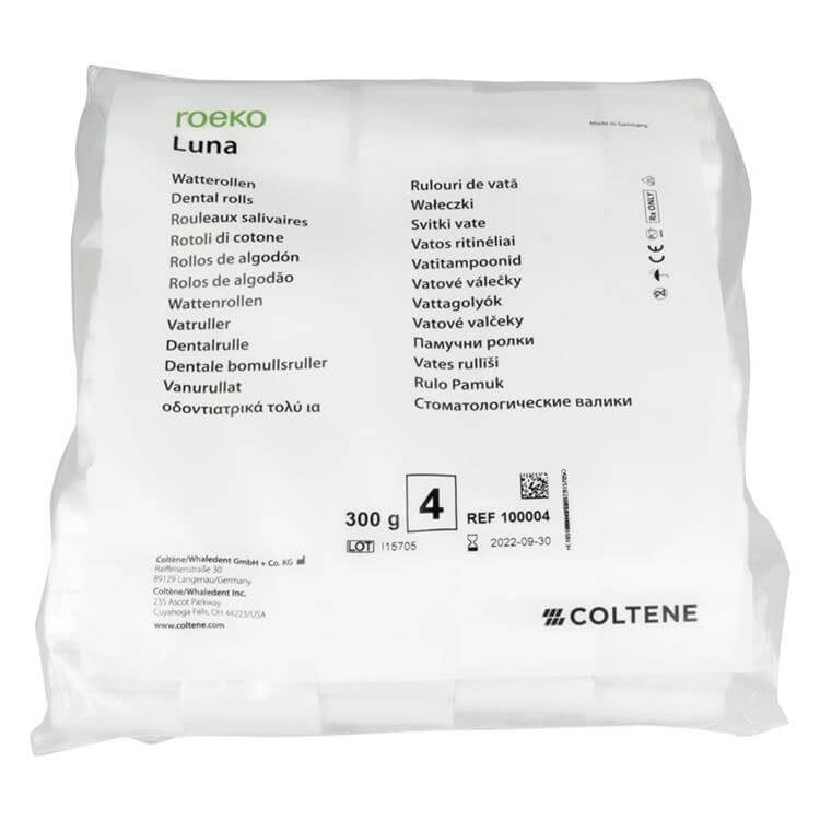 Roeko Luna Cotton Rolls, Size #4, 300 gm | SurgiMac Dental Supply