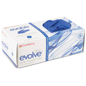 Evolve Nitrile Exam Gloves: MEDIUM 300/Bx. Powder-Free, Fingertip-Textured | SurgiMac Dental Supply
