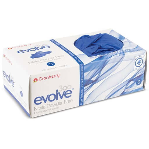 Evolve Nitrile Exam Gloves: SMALL 300/Bx. Powder-Free, Fingertip-Textured, Dark | SurgiMac Dental Supply