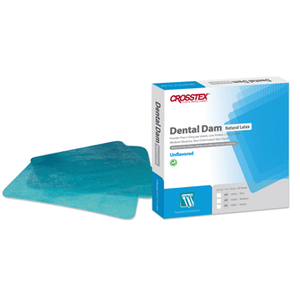 Dental Dam, Medium, Blue, Unflavored, 52 sheets/bx 19100