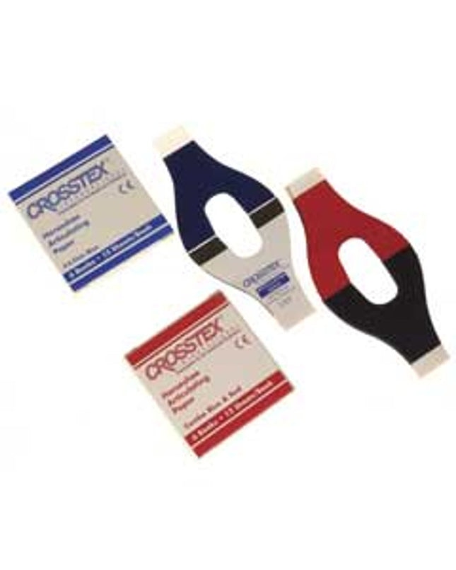 Crosstex | Articulating Paper, Horseshoe, Red/ Blue, 12 sheets/bk, 6 bk/bx | TPH