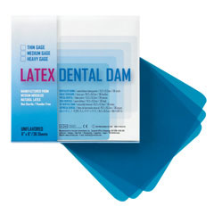 Crosstex | Dental Dam, Thin, Blue, Unflavored | 19302