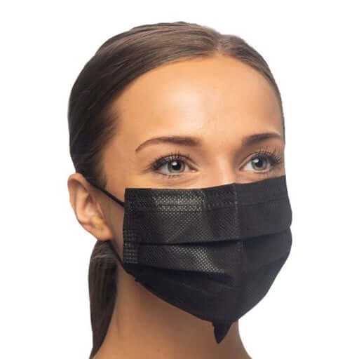 Crosstex Mask, Surgical with Secure Fit Technology, Black, Level 3, 50/bx 10bx/ctn GCFBKSF