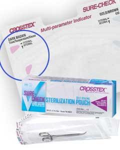Crosstex Sure-Check 5-1/4" x 6-1/2" Sterilization Pouch 200/Bx | SurgiMac Dental Supply