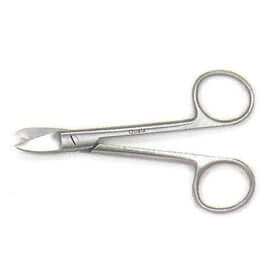 House Brand 4.5" Curved Crown & Gold Scissors With Smooth Blades