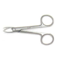 House Brand 4.5" Curved Crown & Gold Scissors With Smooth Blades | SurgiMac Dental Supply