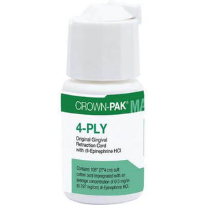 Crown-Pak Max Original Gingival Retraction Cord w/Epinephrine 4-Ply | SurgiMac Dental Supply