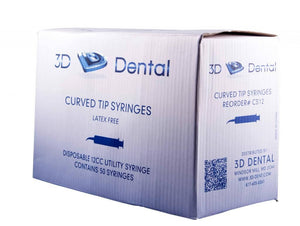 12cc Disposable Syringe with Tapered Curved Tip | SurgiMac Dental Supply