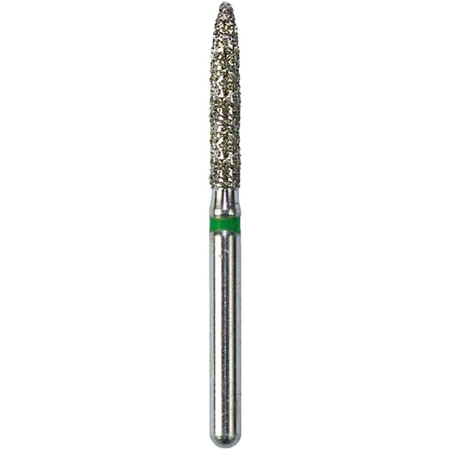 Defend FG #863.016 Coarse Flame Shaped Diamond Bur, 5/Pk