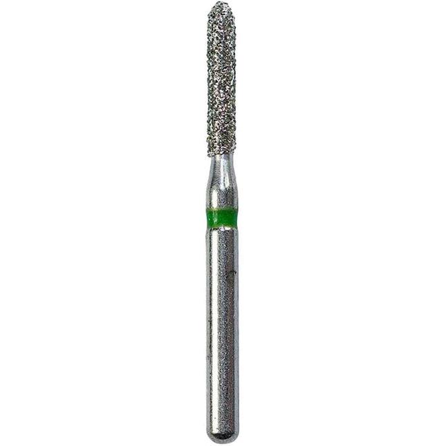 Defend FG #878.014 Coarse Torpedo Cylinder Diamond Bur, 5/Pk