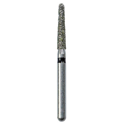 Defend FG #856.016 Super Coarse Round End Taper Diamond Bur, 5/Pk