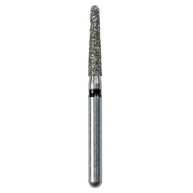 Defend FG #856.016 Super Coarse Round End Taper Diamond Bur, 5/Pk